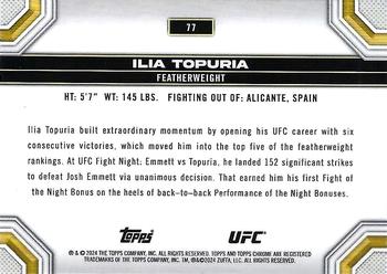 2024 Topps Chrome UFC #77 Ilia Topuria Back
