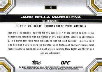 2024 Topps Chrome UFC #82 Jack Della Maddalena Back