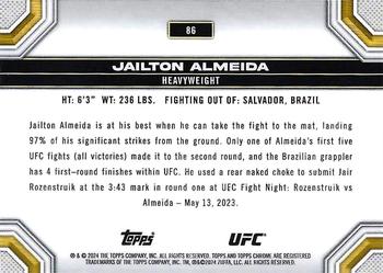 2024 Topps Chrome UFC #86 Jailton Almeida Back