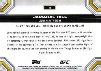 2024 Topps Chrome UFC #89 Jamahal Hill Back