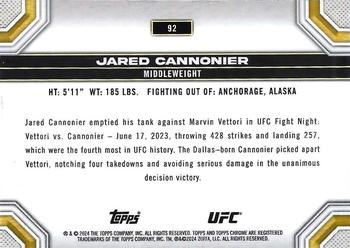 2024 Topps Chrome UFC #92 Jared Cannonier Back