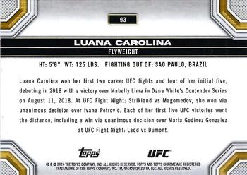 2024 Topps Chrome UFC #93 Luana Carolina Back