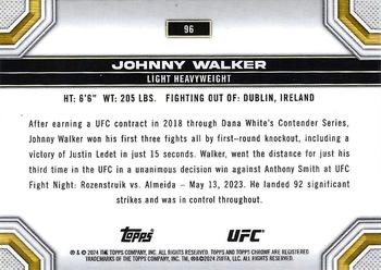 2024 Topps Chrome UFC #96 Johnny Walker Back