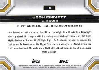 2024 Topps Chrome UFC #100 Josh Emmett Back