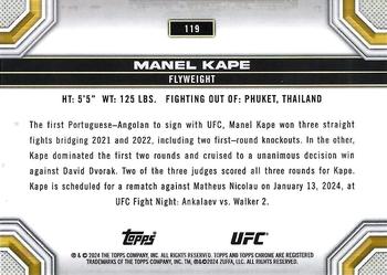 2024 Topps Chrome UFC #119 Manel Kape Back