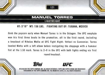 2024 Topps Chrome UFC #121 Manuel Torres Back