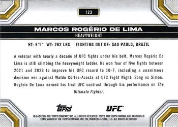 2024 Topps Chrome UFC #123 Marcos Rogério De Lima Back