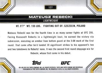 2024 Topps Chrome UFC #127 Mateusz Rebecki Back