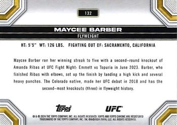 2024 Topps Chrome UFC #132 Maycee Barber Back