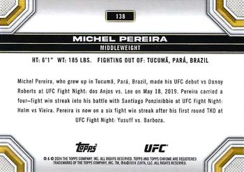 2024 Topps Chrome UFC #138 Michel Pereira Back