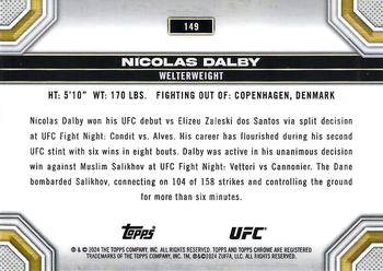 2024 Topps Chrome UFC #149 Nicolas Dalby Back