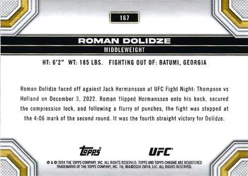 2024 Topps Chrome UFC #167 Roman Dolidze Back