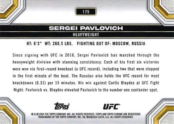 2024 Topps Chrome UFC #175 Sergei Pavlovich Back