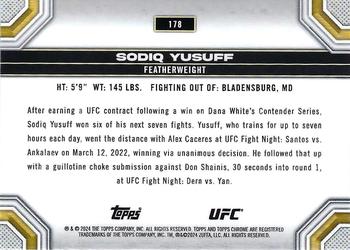2024 Topps Chrome UFC #178 Sodiq Yusuff Back