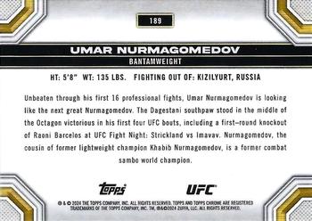 2024 Topps Chrome UFC #189 Umar Nurmagomedov Back