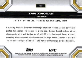2024 Topps Chrome UFC #198 Yan Xiaonan Back