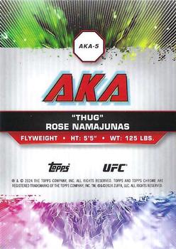 2024 Topps Chrome UFC - AKA #AKA-5 Rose Namajunas Back