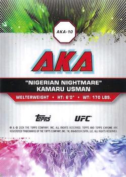 2024 Topps Chrome UFC - AKA #AKA-10 Kamaru Usman Back