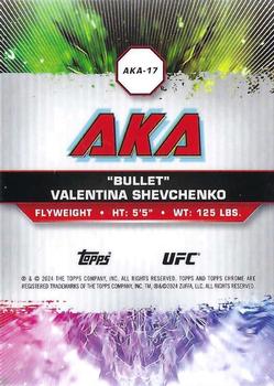 2024 Topps Chrome UFC - AKA #AKA-17 Valentina Shevchenko Back