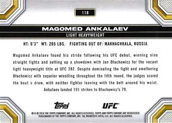 2024 Topps Chrome UFC - Aqua Refractor #118 Magomed Ankalaev Back