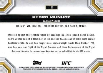 2024 Topps Chrome UFC - Blue Wave #155 Pedro Munhoz Back