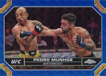 2024 Topps Chrome UFC - Blue Wave #155 Pedro Munhoz Front