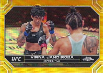 2024 Topps Chrome UFC - Gold Refractor #194 Virna Jandiroba Front