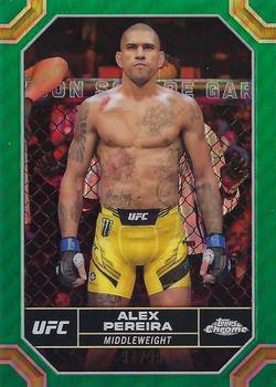 2024 Topps Chrome UFC - Green Refractor #4 Alex Pereira Front