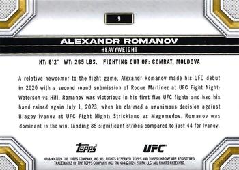 2024 Topps Chrome UFC - Magenta Refractor #9 Alexandr Romanov Back