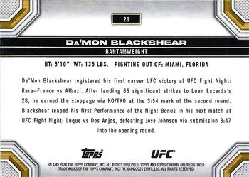2024 Topps Chrome UFC - Magenta Refractor #21 Da'Mon Blackshear Back