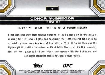 2024 Topps Chrome UFC - Magenta Refractor #49 Conor McGregor Back