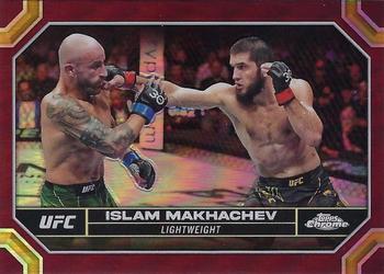 2024 Topps Chrome UFC - Magenta Refractor #80 Islam Makhachev Front
