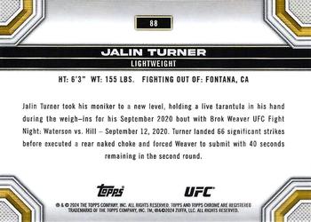 2024 Topps Chrome UFC - Magenta Refractor #88 Jalin Turner Back