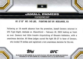 2024 Topps Chrome UFC - Magenta Refractor #90 Jamall Emmers Back