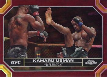 2024 Topps Chrome UFC - Magenta Refractor #108 Kamaru Usman Front