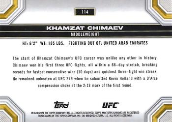 2024 Topps Chrome UFC - Magenta Refractor #114 Khamzat Chimaev Back