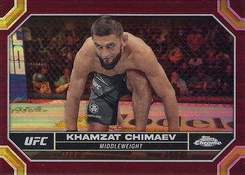 2024 Topps Chrome UFC - Magenta Refractor #114 Khamzat Chimaev Front