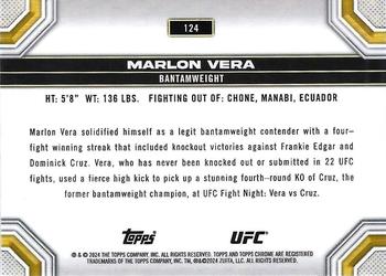 2024 Topps Chrome UFC - Magenta Refractor #124 Marlon Vera Back