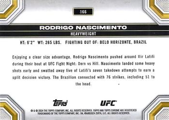 2024 Topps Chrome UFC - Magenta Refractor #166 Rodrigo Nascimento Back