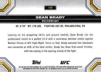 2024 Topps Chrome UFC - Magenta Refractor #172 Sean Brady Back
