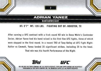 2024 Topps Chrome UFC - Negative #2 Adrian Yanez Back