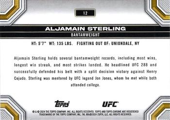 2024 Topps Chrome UFC - Negative #12 Aljamain Sterling Back
