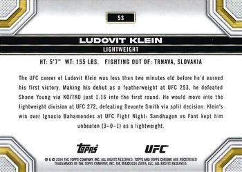 2024 Topps Chrome UFC - Negative #53 Ludovit Klein Back