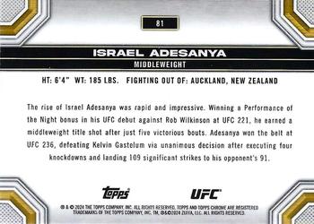 2024 Topps Chrome UFC - Negative #81 Israel Adesanya Back