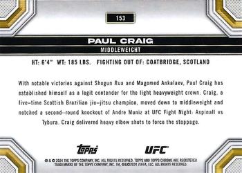 2024 Topps Chrome UFC - Negative #153 Paul Craig Back