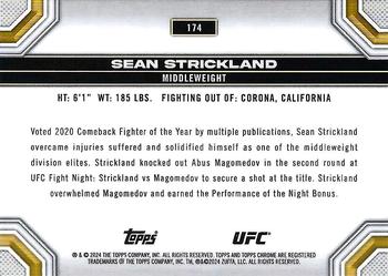 2024 Topps Chrome UFC - Negative #174 Sean Strickland Back
