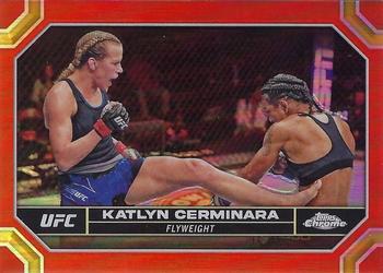 2024 Topps Chrome UFC - Orange Refractor #107 Katlyn Cerminara Front