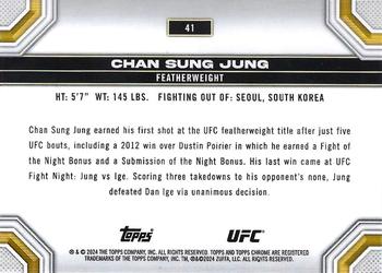 2024 Topps Chrome UFC - Purple Refractor #41 Chan Sung Jung Back