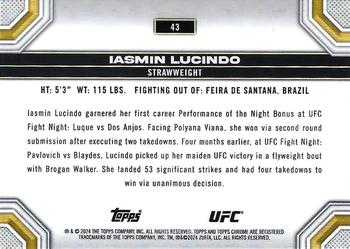 2024 Topps Chrome UFC - Purple Refractor #43 Iasmin Lucindo Back