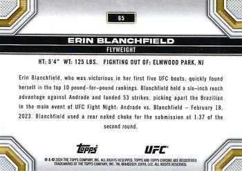2024 Topps Chrome UFC - Purple Refractor #65 Erin Blanchfield Back